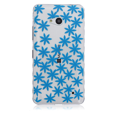 

Синий хризантема шаблон Мягкий чехол тонкий ТПУ резиновый силиконовый гель чехол для Microsoft Lumia 640