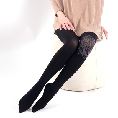 

Jingdong Supermarket TOLORINIE stockings left leg knee tiger tattoo jacquard spring&summer rendering sexy pantyhose 1 group K1117C1099