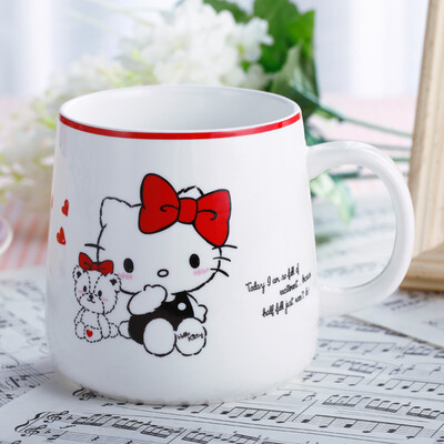 

HELLO KITTY Ceramic Cup Coffee Cup Wonderful Match Nietzsche Cup 360ml H5021
