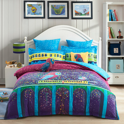 

LOVO домашний текстиль постельные принадлежности набор для детей 4 штуки 100% хлопок простыня и чехол на одеяло