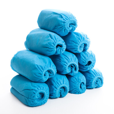 

【Jingdong Supermarket】 Youfen disposable shoe cover thicken non-woven shoe cover household fabric dustproof heel anti-skid wear 50 pairs of light blue