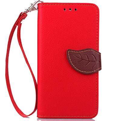 

Red Design PU Leather Flip Cover Wallet Card Holder Case for Apple iPhone 6 Plus