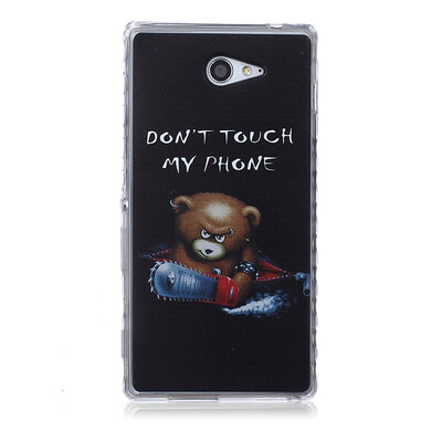 

Bear Pattern Soft Thin TPU Rubber Silicone Gel Case Cover for SONY Xperia M2