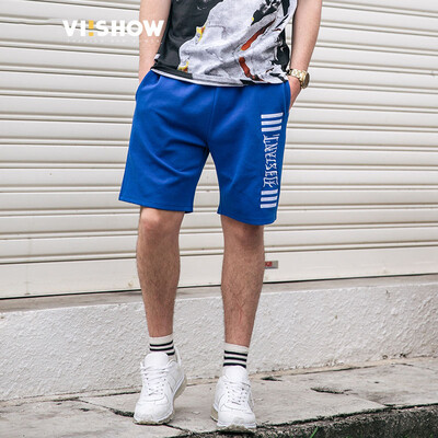 

Wei Xiu viishow leisure shorts male sports shorts Wei pants letter embroidery men's pants KD12921721 blue