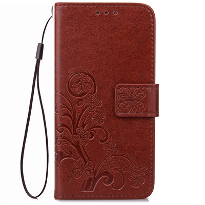 

Doogee X5 Four-Leaf Clover Embossed PU Leather Wallet Case Classic Flip Cover with Stand Function and Credit Card Slot for DOOGEE