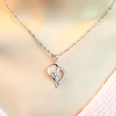 

JPF 925 Silver Necklace Female Pendant Women's Chain Bone Chain Silver Necklace Girl's Day Gift Women's Jewelry Send Girlfriend's Birthday Gift 4007