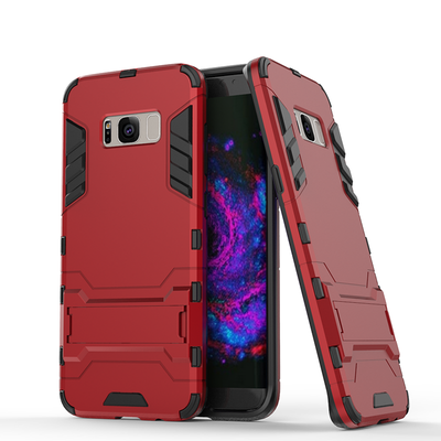 

Red Slim Robot Armor Kickstand Shockproof Hard Rugged Rubber Back Case For SAMSUNG GALAXY S8 Plus