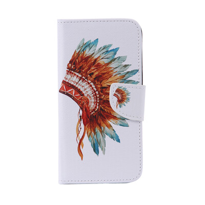 

Indian Hat Design PU Leather Flip Cover Wallet Card Holder Case for SAMSUNG J710 J72016