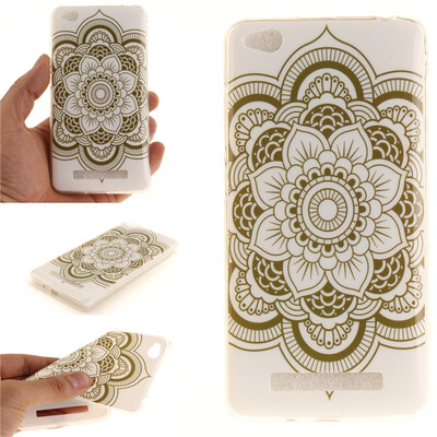 

White flowers Pattern Soft Thin TPU Rubber Silicone Gel Case Cover for XIAOMi RedMi 4A