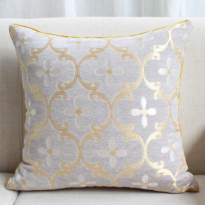 

FANROL Simple European Style Pillow Sofa Embroidery Pillow With Core Office Pillow Cushion Car Lumbar Cushion Back Pillow Set Cologne 30 45