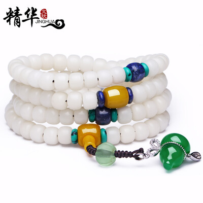 

Essence of 108 Bodhi root with chalcedony gourd creative text play Buddha beads hand string jade wishful 7 * 9mm essence section