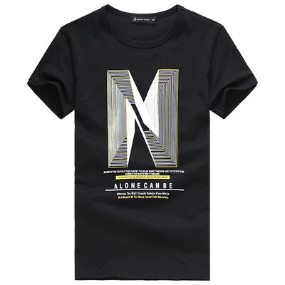

Tioneer Pioneer Camp Short Sleeve T-Shirt Men's Cotton Letter Print Round Tee T-Shirt ADT702138 Black XXL