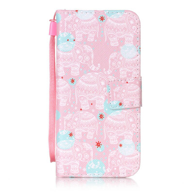 

Розовый слон дизайн PU кожа флип Обложка Кошелек Карты Чехол для Apple iPhone 6S