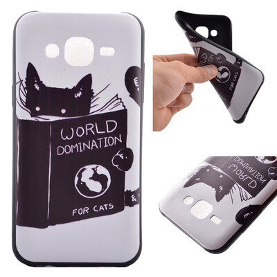 

Cat Pattern Мягкий тонкий ТПУ резиновый силиконовый гель Дело Чехол для Samsung Galaxy J5