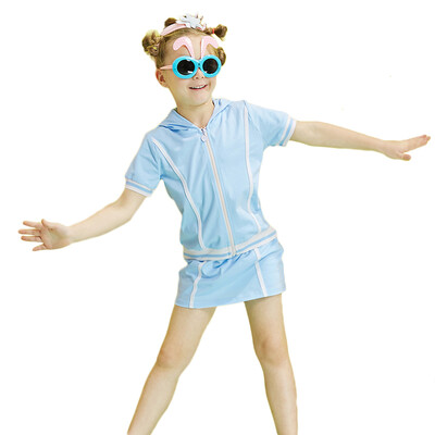 

Fliesa DEESHA Girls' Set Comfortable Vibrating Striped Skirt Pants Sports Set 711721901 Light Blue 160