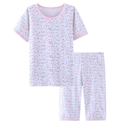 

(KIDS MAM & DAD) children's underwear set baby little girl home service girls pajamas pajamas 86208 floral 130