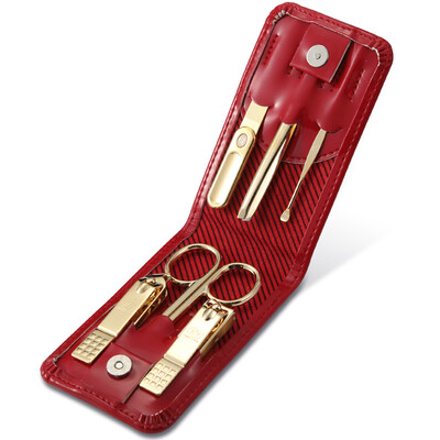 

777 Nail Knife Set Nail Clamp Clamp Repair Beauty Set 6pcs Set TS-0909KG Red (Import)