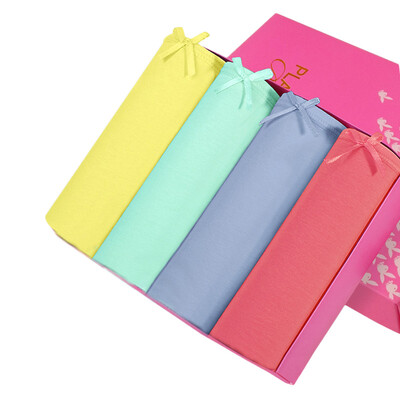 

Playboy 3955 Women&39s Underwear Cotton Leggings Women&39s Triangle Underwear Waist Pants Women 4pcs Light Yellow Group Multicolor