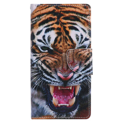 

Tiger Design PU Leather Flip Cover Wallet Card Holder Case for SONY XZ