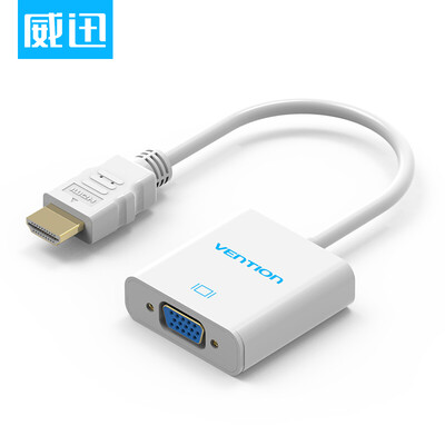 

WDC (VENTION) Преобразователь кабеля HDMI в VGA со звуковым портом HD видеоадаптер PC TV монитор проекционная линия преобразования 0,15 м белый VAA-V05-W