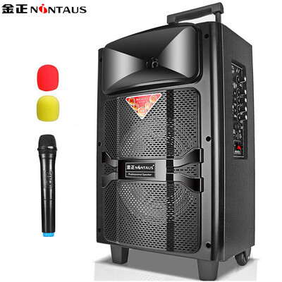 

Jinzheng (NINTAUS) N16 двойной 5-дюймовый квадратный танец аудио Bluetooth наружный рычажный динамик портативный микрофон