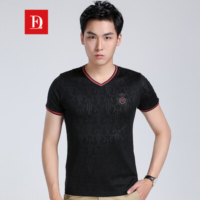 

Paul Fadi BAOLUOFADI short-sleeved T-shirt male Slim solid color soft mercerized cotton short t summer men's compassion 136203406 black 50