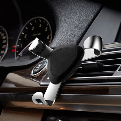 

KOOLIFE car phone bracket gravity car phone bracket iron claw buckle car air outlet universal snap-type multi-function navigation seat silver