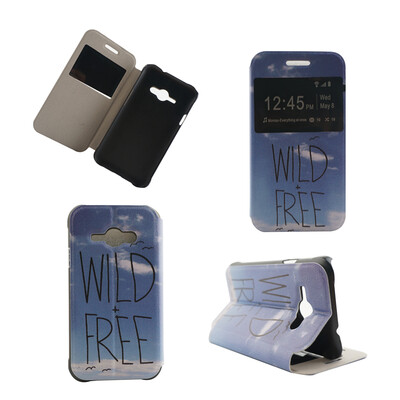 

Wild Free Design Кожа PU откидной крышки Кошелек для карты Держатель чехол для Samsung Galaxy J1 Ace