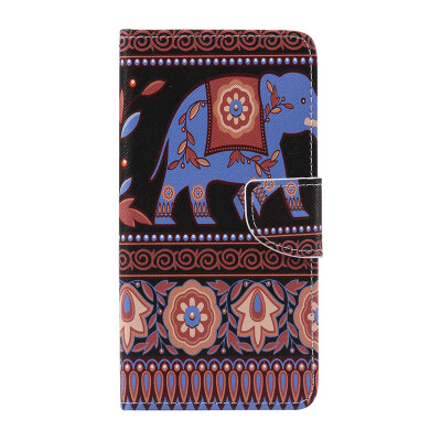 

Brown elephant Design PU Leather Flip Cover Wallet Card Holder Case for LG V10