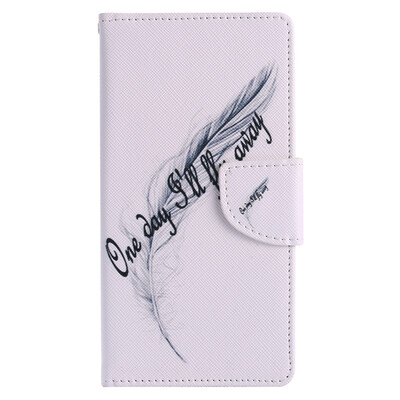 

Feather Design PU Leather Flip Cover Wallet Card Holder Case for SONY XZ