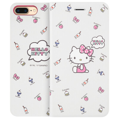 

Отличный плюс подлинной Hello Kitty серии Apple, iPhone6 ​​/ 6с плюс милый мультфильм мобильный телефон оболочки кожа флип стоять защитный рукав невинность Katie