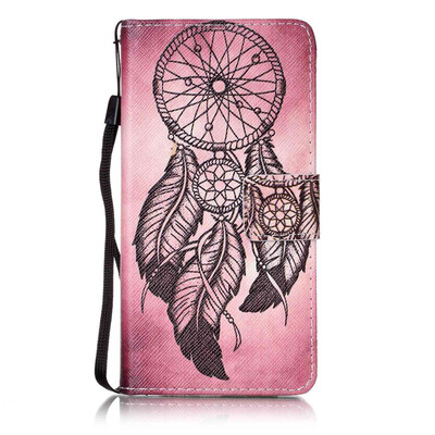 

Maroon Wind Chimes Design PU Leather Flip Cover Wallet Card Holder Case for Huawei P9 LiteG9