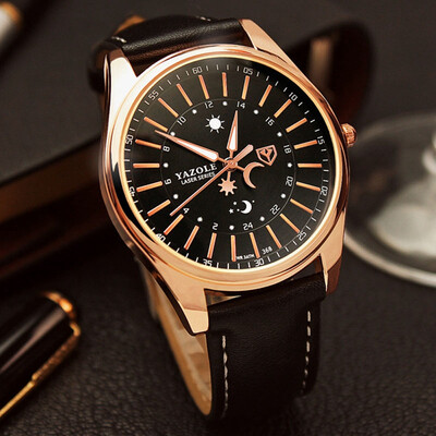 

Ya Zhuo Lun fashion watches 2017 spring new men's watch belt luminous watch watch YZL0575TH-1