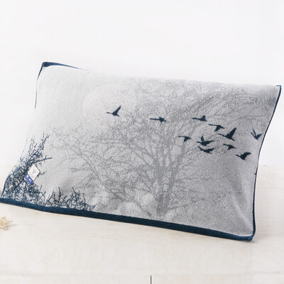 

Gold towel textile cotton thicker pillowcases single elegant ink painting gray 200g 52 * 80cm