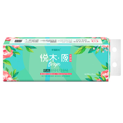 

Happy sunshine Wyukyu original roll 4 layer * 150 grams * 12 volumes of toilet paper (the original ecology without adding no blocking the toilet