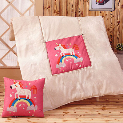 

Зеленый тростник подушка лето прохладно было двухстороннее подушки ребенка одеяло 110x150cm подушки автомобиля для пикника были радуги лошадь