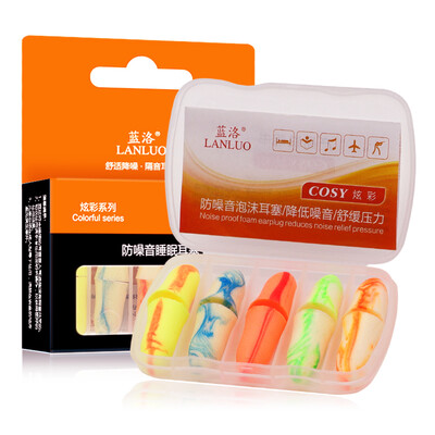 

LANLUO noise earplugs sleep anti-noise work&study sleeping noise reduction mute colorful 10 Pack