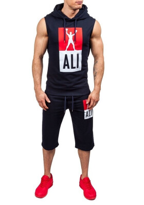 

2016 New men' fashion 2 parts sleeveless Hooded sweatshirt and pants set