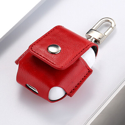 

MyMei 2017 PU Leather Protective Case Pouch Charging Bag W/Keychain For Apple AirPods