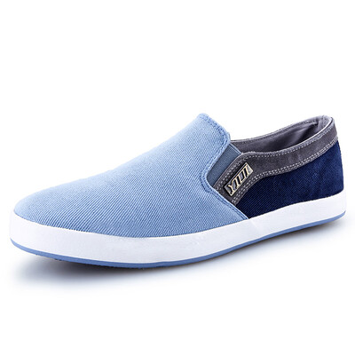 

Yidi (YIDI) men's shoes fashion light breathable comfortable casual shoes low to help set foot shoes a pedal men's canvas shoes D1830 light blue 41