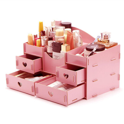 

Jingdong supermarket according to the empire EDO cosmetics storage box desktop drawer-style wooden dresser storage TH5071 purple