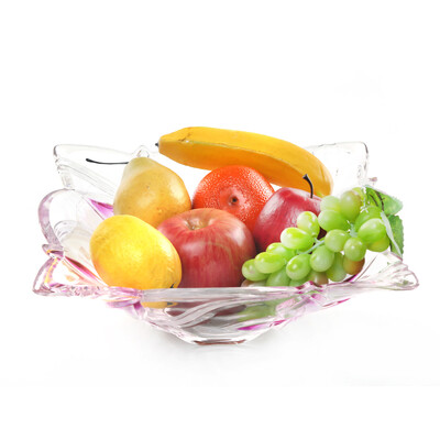 

Kelisituo NC-8578 Стеклянный фрукт Lan Gui Square Цвет Фрукты Фруктовая тарелка 28.5cm Цвет Случайный