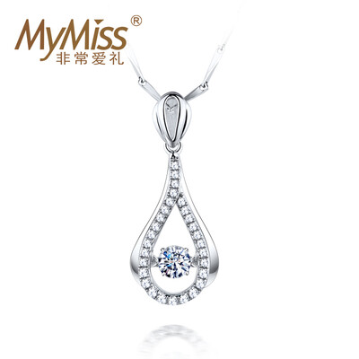 

Mymiss Core Inlaid Swarovski Zircon 120 Facial Pendant 925 Silver Female Necklace