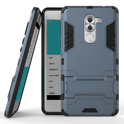 

Dark blue Slim Robot Armor Kickstand Shockproof Hard Rugged Rubber Back Case For HUAWEI Honor 6X