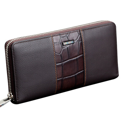 

Хюсен Мел всадники мужской первый слой кожи рук мешок крокодила шаблон шить длинную часть торговли коричневого бумажник 891203B