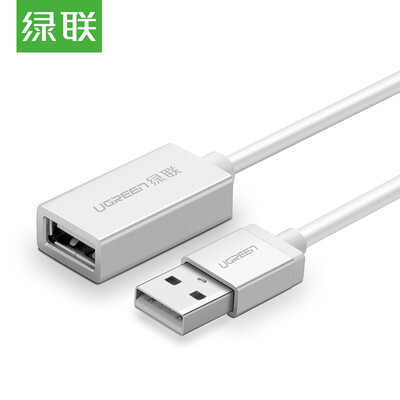 

Зеленый Альянс (UGREEN) USB2.0 удлиненная линия мужской к женскому кабелю данных мобильный жесткий диск кабель компьютер U диск мыши клавиатура считыватель расширение линия 0,5 м алюминиевый корпус 30579
