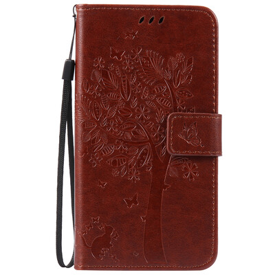 

Brown Tree Design PU Leather Flip Cover Wallet Card Holder Case for HUAWEI MATE