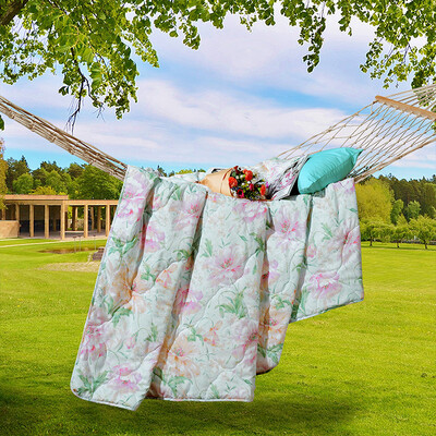 

Fu Anna FUANNA can be washed summer air-conditioned by summer cool was double summer printing summer breeze breeze 15 meters bed 203cm 229cm light green