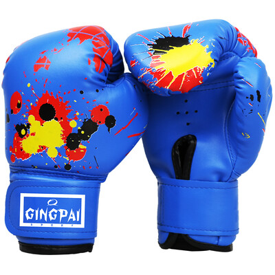 

Fighting Boxing Gloves Kids Taekwondo Fighting Gloves Children's Breathable Gloves Sanda Sandbags Gloves Blue