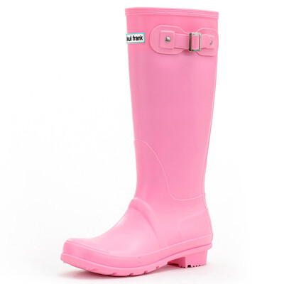 

Jingdong supermarket PaulFrank mouth monkey rain boots ladies high tube fashion solid color rain boots waterproof shoes cover shoes PF1015 pink 37 yards